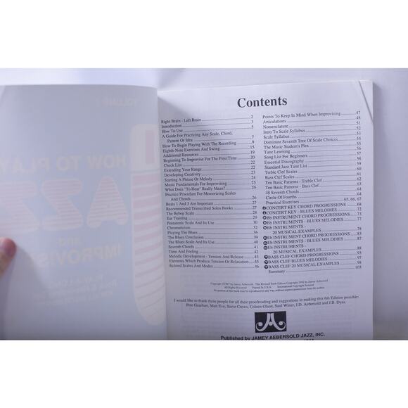 How to Play Jazz and Improvize, Jamey Aebersold, Volume 1, Play-A-Long, - Picture 2 of 5